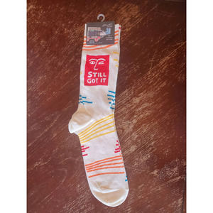 NWT BlueQ Still Got It Men's Crew Socks